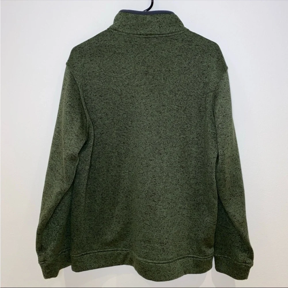 Eddie Bauer Radiator Fleece Snap-Front Pullover Men’s L Green Black - Picture 2 of 6